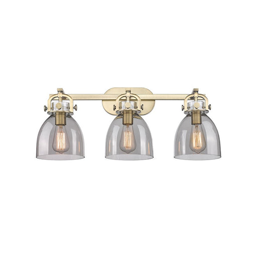 Innovations Lighting Newton Bell 3-Lt 7" Bath, BB/PSG - 410-3W-BB-G412-7SM