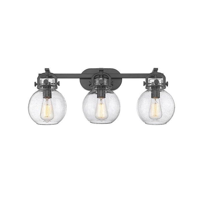 Innovations Lighting Newton Sphere 3-Lt 7" Bath, MB/SG - 410-3W-BK-G410-7SDY