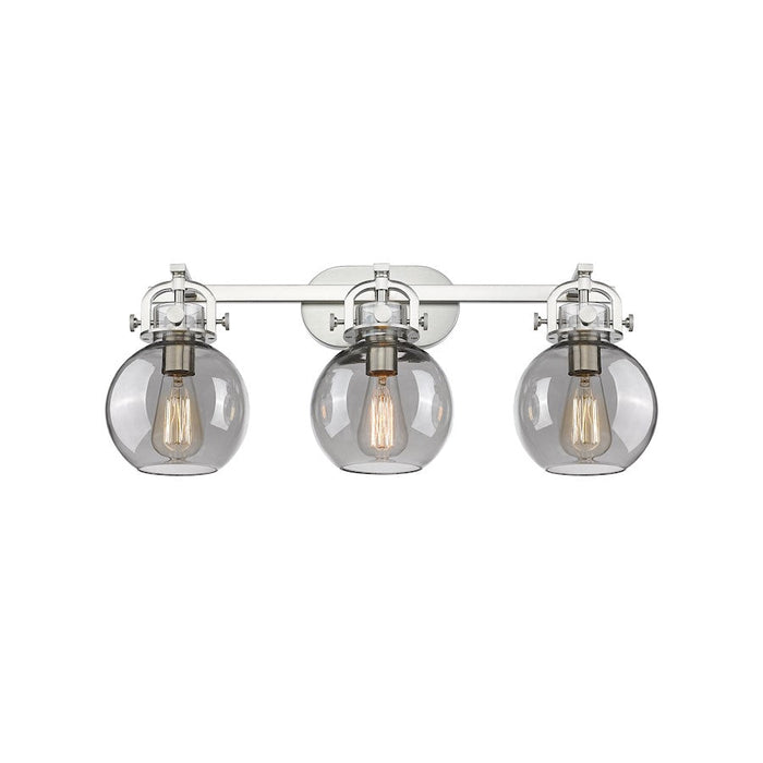 Innovations Lighting Newton Sphere 3-Lt 7" Bath, SN/PSG - 410-3W-SN-G410-7SM