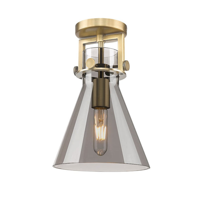 Innovations Lighting Newton Cone 1-Lt 8" Flush, BB/PSG - 411-1F-BB-G411-8SM