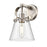 Innovations Lighting Pilaster II Cone 1-Lt 6" Sconce, SN/CG - 423-1W-SN-G411-6CL