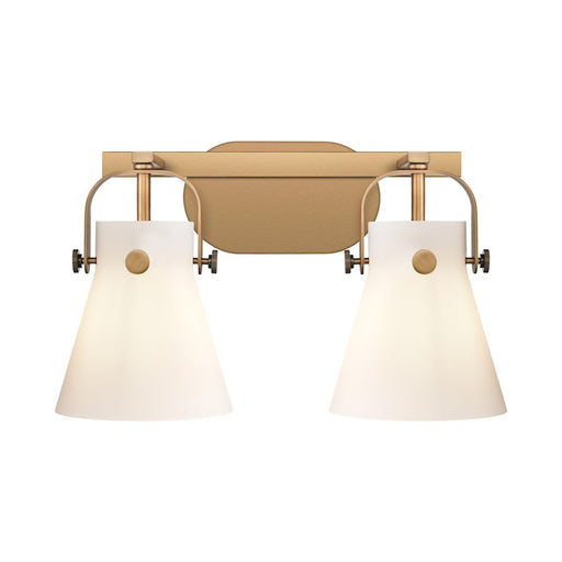 Innovations Lighting Pilaster II Cone 2-Lt 6" Bath, BB/MWG - 423-2W-BB-G411-6WH