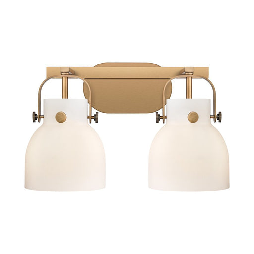 Innovations Lighting Pilaster II Bell 2-Lt 6" Bath, BB/MWG - 423-2W-BB-G412-6WH