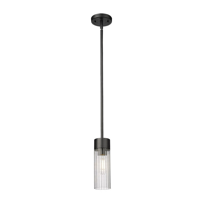 Innovations Lighting Empire 1-Lt 8" Stem Pendant, MB/CG - 429-1S-BK-G429-8CL