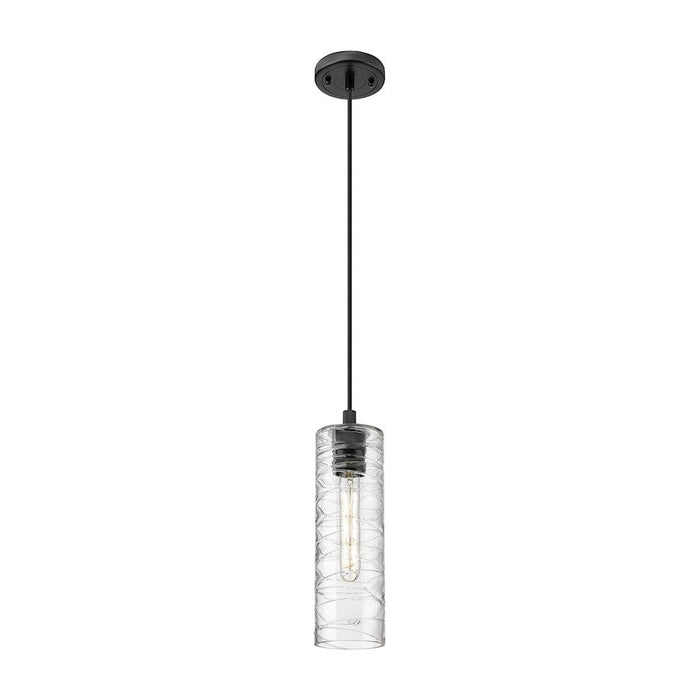 Innovations Crown Point 1-Lt 12" Cord Pendant, MB/DSG - 434-1P-BK-G434-12DE