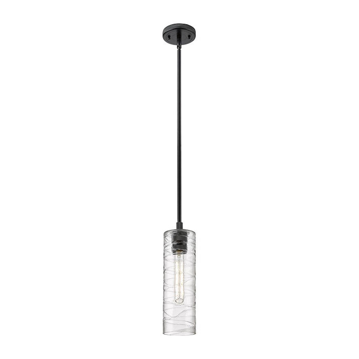 Innovations Crown Point 1-Lt 12" Stem Pendant, MB/DSG - 434-1S-BK-G434-12DE