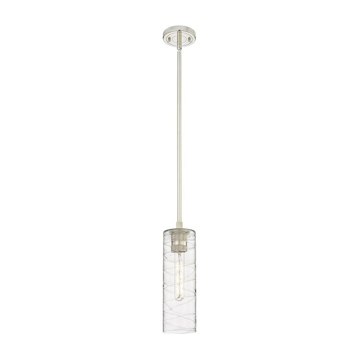 Innovations Crown Point 1-Lt 12" Stem Pendant, PN/DSG - 434-1S-PN-G434-12DE