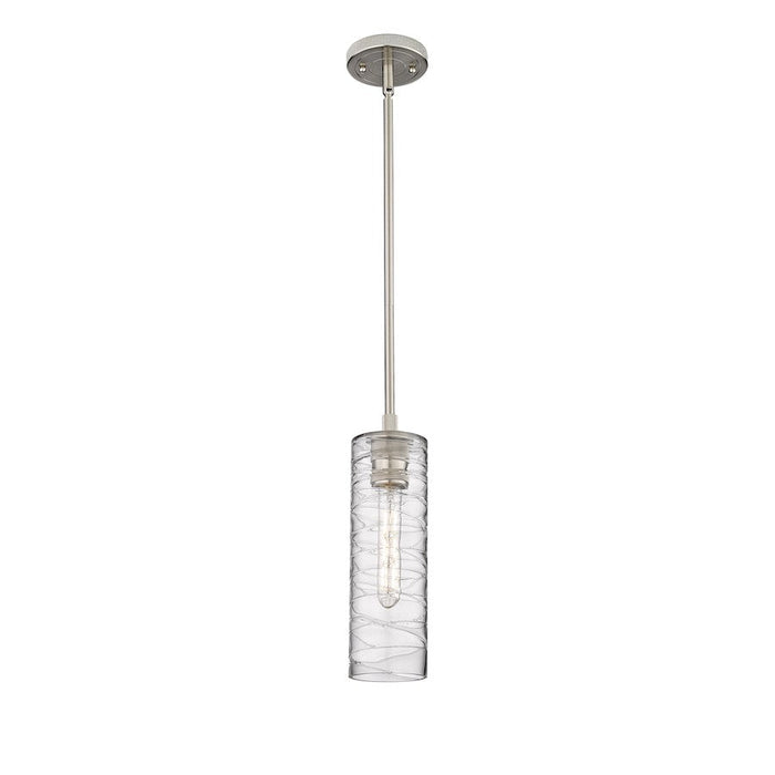 Innovations Crown Point 1-Lt 12" Stem Pendant, SN/DSG - 434-1S-SN-G434-12DE