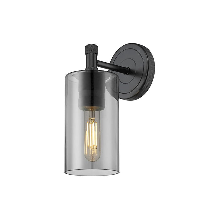 Innovations Lighting Crown Point 1-Lt 7" Sconce, MB/PSG - 434-1W-BK-G434-7SM