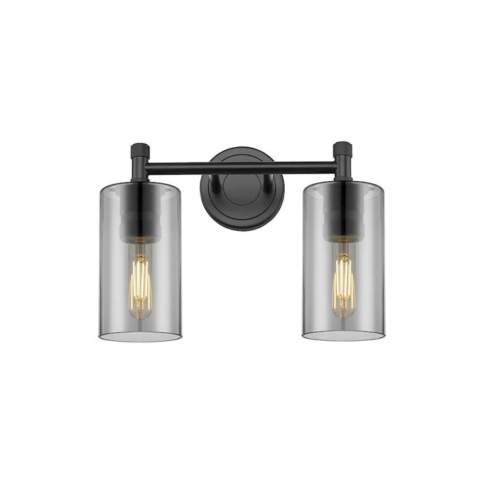 Innovations Lighting Crown Point 2-Lt 7" Bath, MB/PSG - 434-2W-BK-G434-7SM