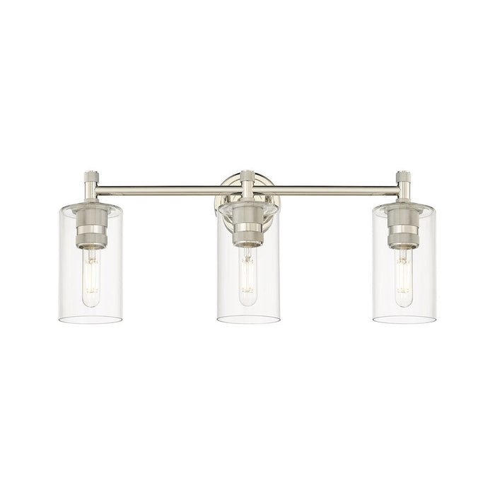 Innovations Lighting Crown Point 3-Lt 7" Bath, PN/CG - 434-3W-PN-G434-7CL