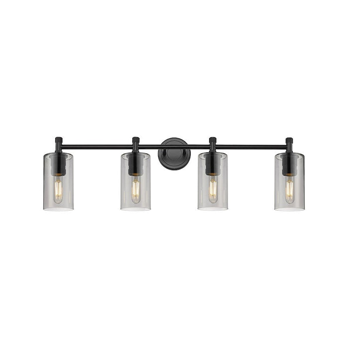 Innovations Lighting Crown Point 4-Lt 7" Bath, MB/PSG - 434-4W-BK-G434-7SM