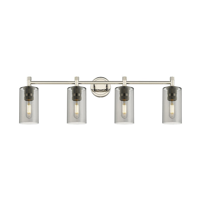 Innovations Lighting Crown Point 4-Lt 7" Bath, PN/PSG - 434-4W-PN-G434-7SM