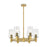 Innovations Crown Point 6-Lt 7" Stem Chandelier, BB/CG - 434-6CR-BB-G434-7CL