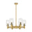 Innovations Crown Point 6-Lt 7" Stem Chandelier, BB/DSG - 434-6CR-BB-G434-7DE