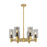 Innovations Crown Point 6-Lt 7" Stem Chandelier, BB/PSG - 434-6CR-BB-G434-7SM