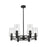 Innovations Crown Point 6-Lt 7" Stem Chandelier, MB/SG - 434-6CR-BK-G434-7SDY