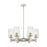 Innovations Crown Point 6-Lt 7" Stem Chandelier, PN/SG - 434-6CR-PN-G434-7SDY