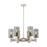 Innovations Crown Point 6-Lt 7" Stem Chandelier, PN/PSG - 434-6CR-PN-G434-7SM