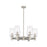 Innovations Crown Point 6-Lt 7" Stem Chandelier, SN/CG - 434-6CR-SN-G434-7CL