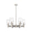 Innovations Crown Point 6-Lt 7" Stem Chandelier, SN/SG - 434-6CR-SN-G434-7SDY