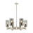 Innovations Crown Point 6-Lt 7" Stem Chandelier, SN/PSG - 434-6CR-SN-G434-7SM