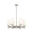 Innovations Crown Point 6-Lt 7" Stem Chandelier, SN/MWG - 434-6CR-SN-G434-7WH