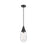 Innovations Malone 1-Lt 6" Cord Pendant, MB/Striped CG - 450-1P-BK-G450-6SCL