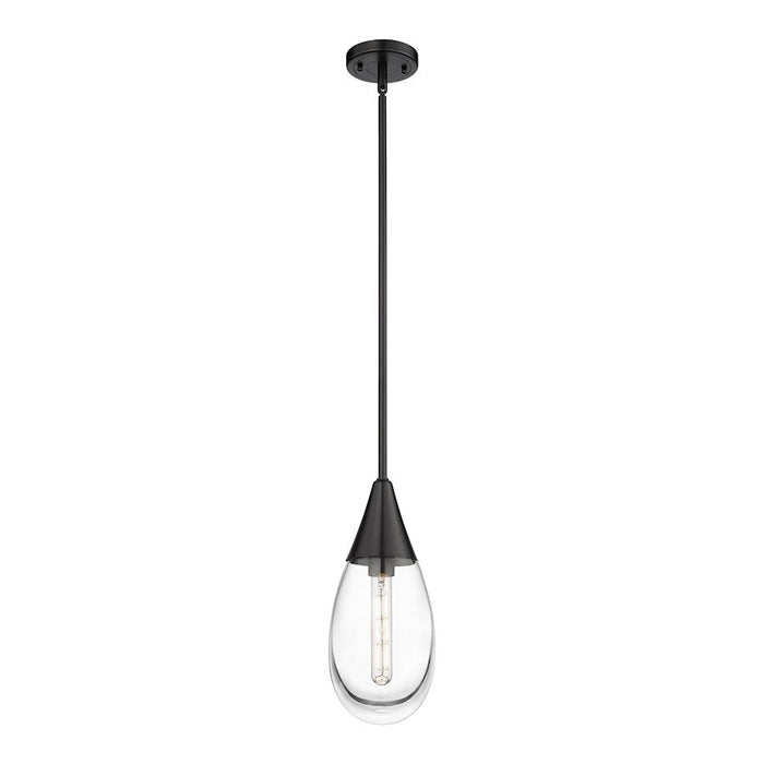 Innovations Lighting Malone 1-Lt 6" Stem Pendant, MB/CG - 450-1S-BK-G450-6CL