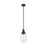 Innovations Malone 1-Lt 6" Stem Pendant, MB/Striped CG - 450-1S-BK-G450-6SCL