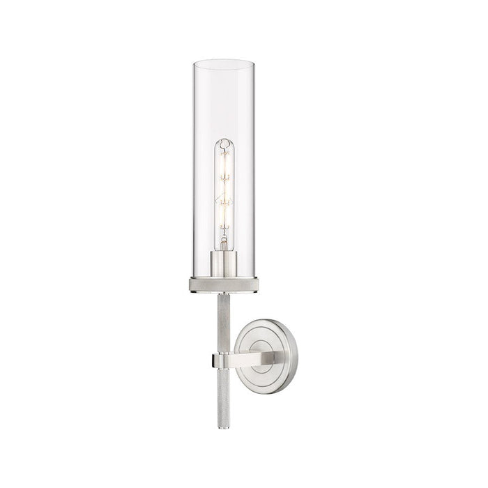 Innovations Lighting Lincoln 1-Lt 12" Sconce, SN/CG - 471-1W-SN-G471-12CL