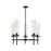 Innovations Lincoln 5-Lt 12" Stem Chandelier, MB/CG - 471-5CR-BK-G471-12CL