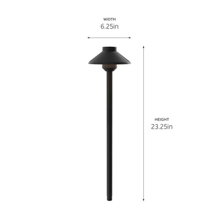 Kichler Landscape LED Stepped Dome LED Path, Black