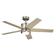 Kichler Brahm Ceiling Fan, Brushed Stainless Steel/Etched Cased Opal - 300048BSS