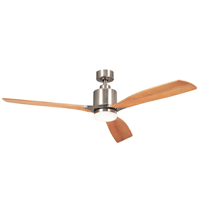 Kichler Ridley II Ceiling Fan, Stainless Steel/Etched Cased Opal - 300075BSS