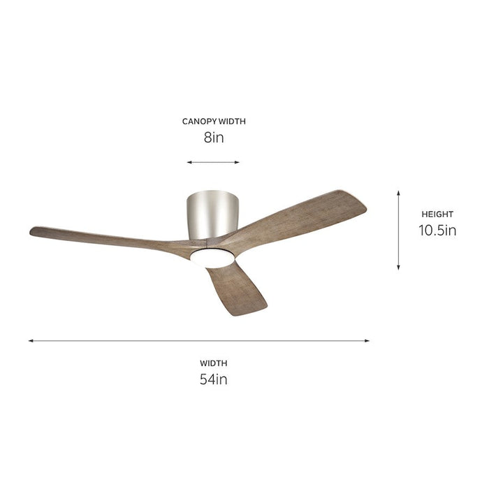 Kichler Volos Ceiling Fan, Frosted White Polycarbonate Lens