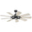 Kichler Gentry Ceiling Fan, Weathered Zinc/Etched Cased Opal - 300260WZC