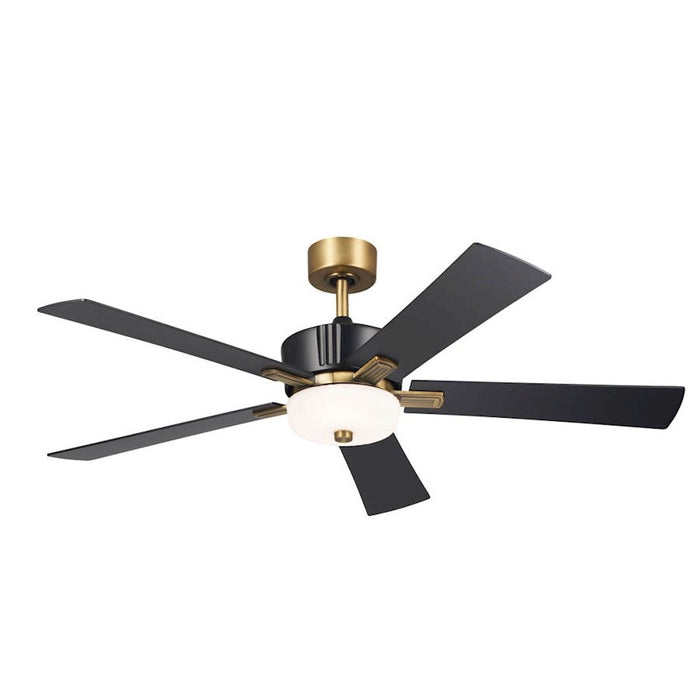 Kichler Icon 56" Icon Fan, Satin Black/Frosted - 300395SBK