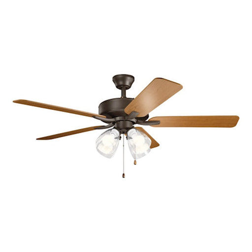 Kichler 52" Basics Pro Premier Fan, Satin Natural Bronze - 330016SNBS