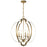 Kichler Voleta 26.25" 4 Light Foyer Pendant, Natural Brass - 42138NBR