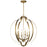 Kichler Voleta 27.75" 6 Light Foyer Chandelier, Natural Brass - 42139NBR