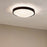 Kichler Lytham 3 Light Flush Mount, Black/Frosted