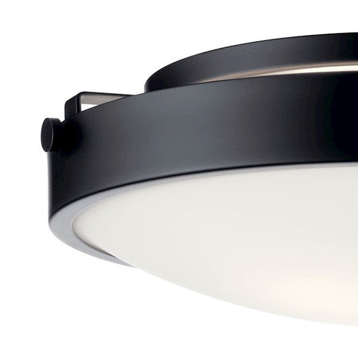 Kichler Lytham 3 Light Flush Mount, Black/Frosted