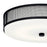 Kichler Ceiling Space 1 Light Flush Mount Led, Black/Opal Etched