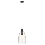 Kichler Lakum 1 Light Pendant Classic, Black - 43090BK