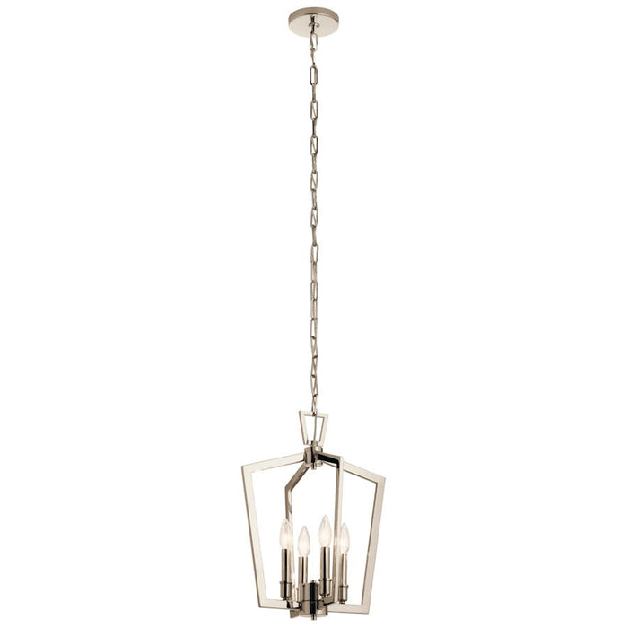 Kichler Abbotswell 4 Light Pendant, Polished Nickel - 43498PN