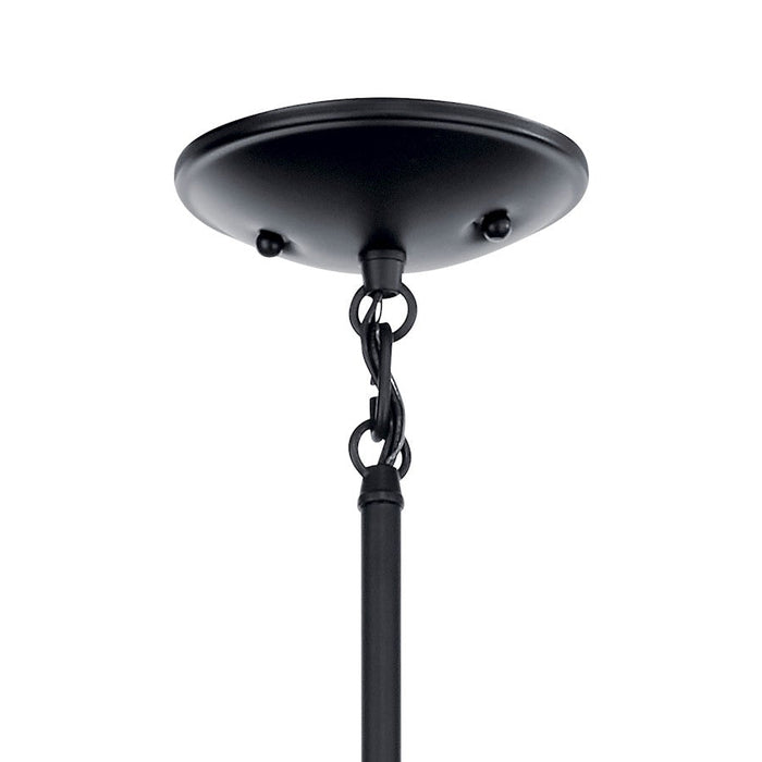 Kichler Shailene 3 Light Mini Chandelier, Black/Satin Etched