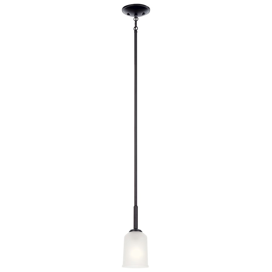 Kichler Shailene 1 Light Mini Pendant, Black/Satin Etched - 43674BK