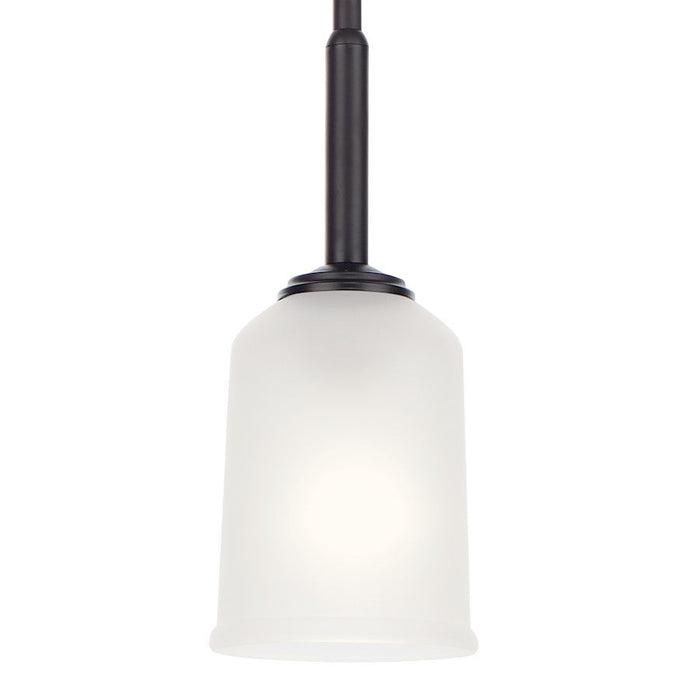 Kichler Shailene 1 Light Mini Pendant, Black/Satin Etched