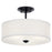 Kichler Shailene 3 Light Semi Flush Mount, Black/Satin Etched - 43675BK